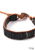Boho Bracelet, RH Leather Wrap Bracelet, Pastel Pink